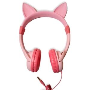 IClever Pink Cat Ear Headphones for kids